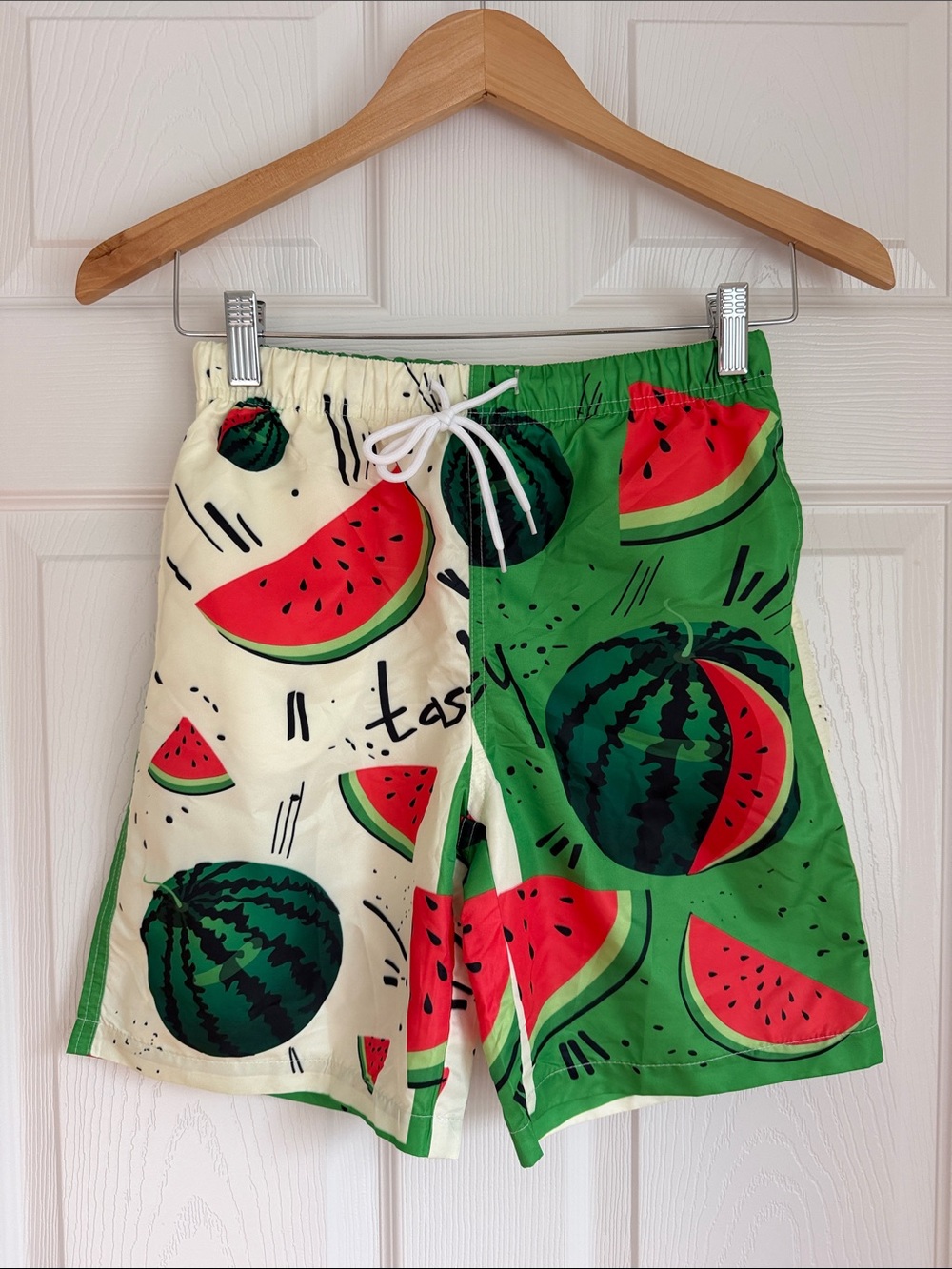 Boys Watermelon Swim Trunks Size Large Mesh Lined Beach Pool Shorts